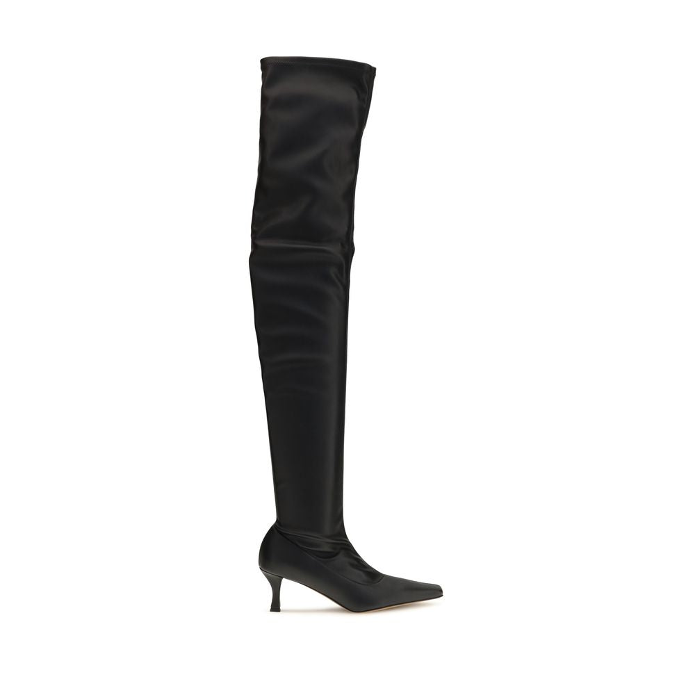 Proenza Schouler Schwarz Polyurethan Overknee-Stiefel