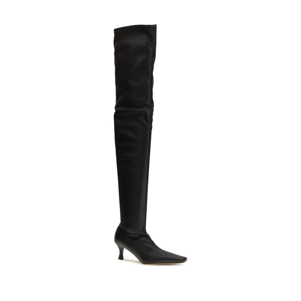 Proenza Schouler Schwarz Polyurethan Overknee-Stiefel