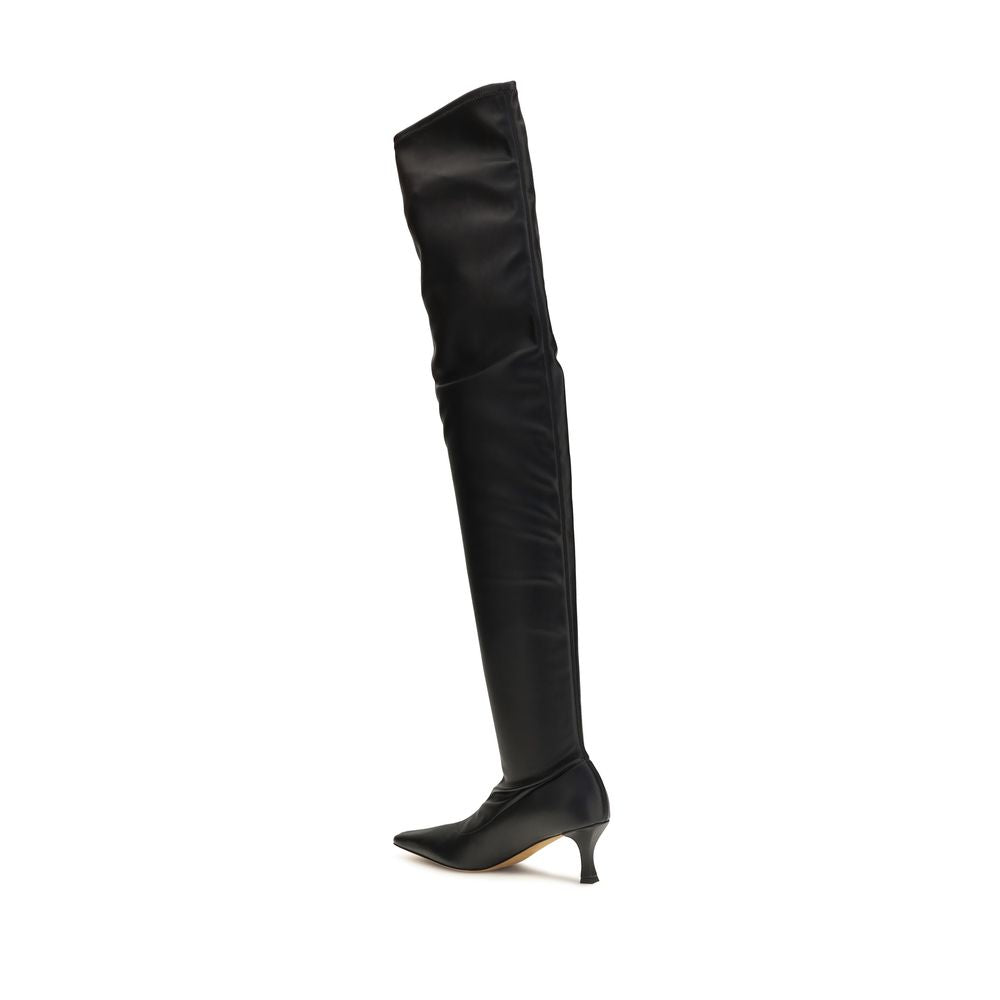 Proenza Schouler Schwarz Polyurethan Overknee-Stiefel