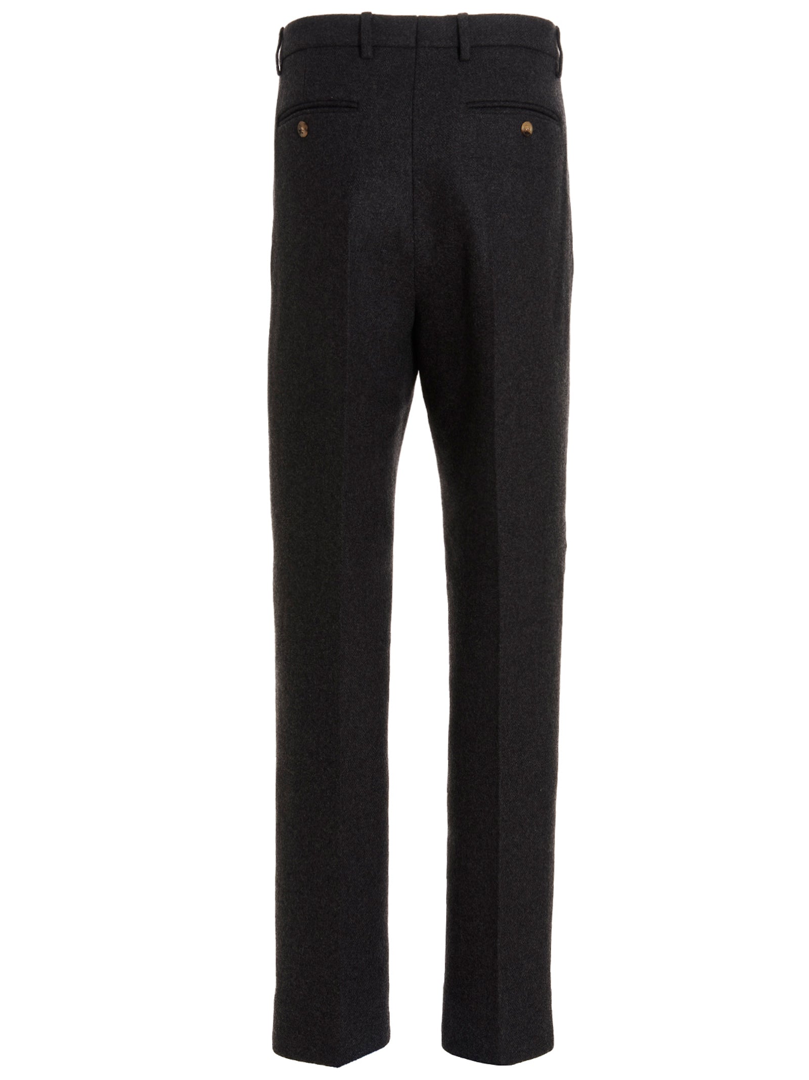 Gucci Graue Wollstoffhose