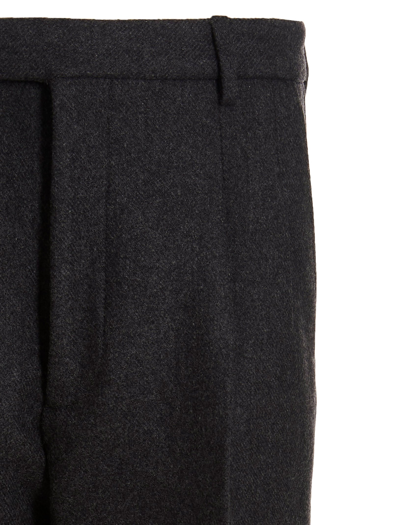Gucci Graue Wollstoffhose