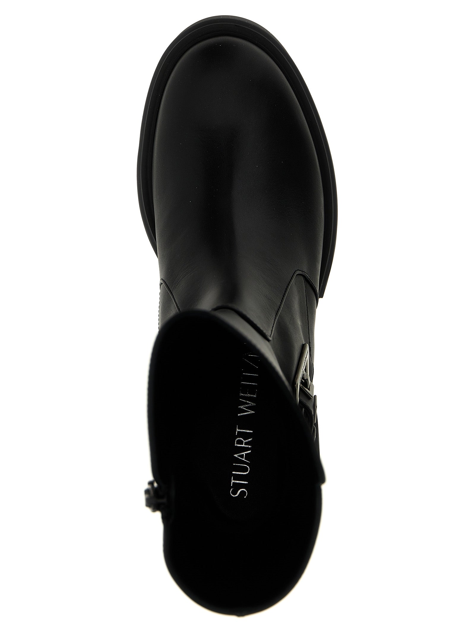 Stuart Weitzman Schwarze Stiefeletten aus Kalbsleder
