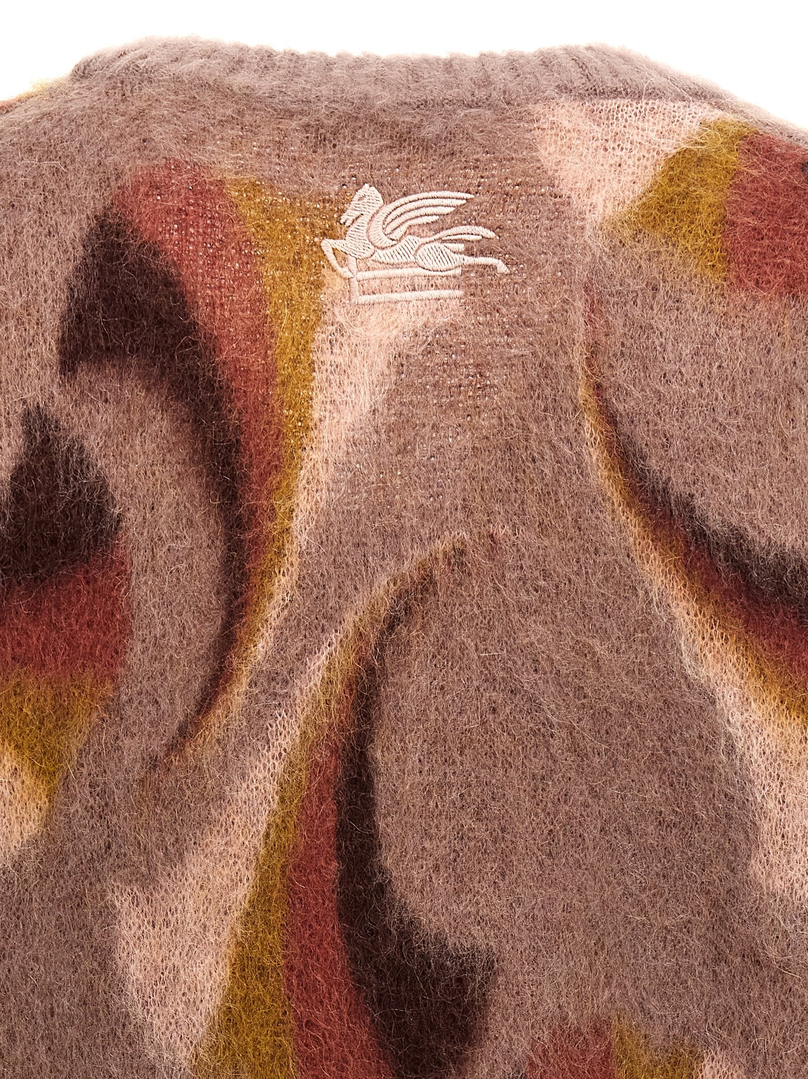 Etro Mehrfarbige Wollstrickjacke