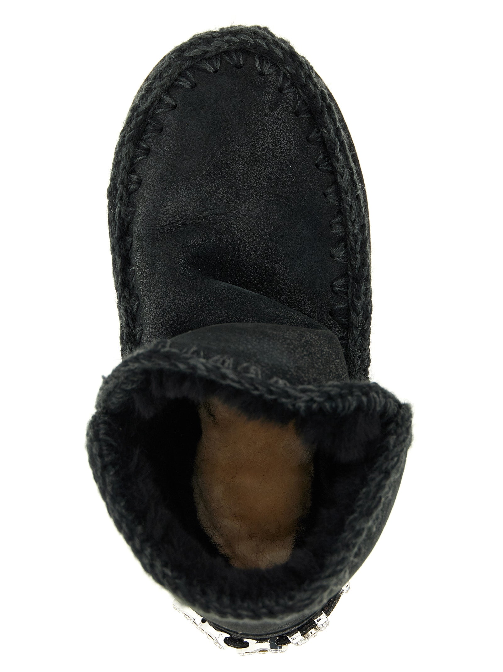 Mou Schwarze Stiefeletten aus Lammleder