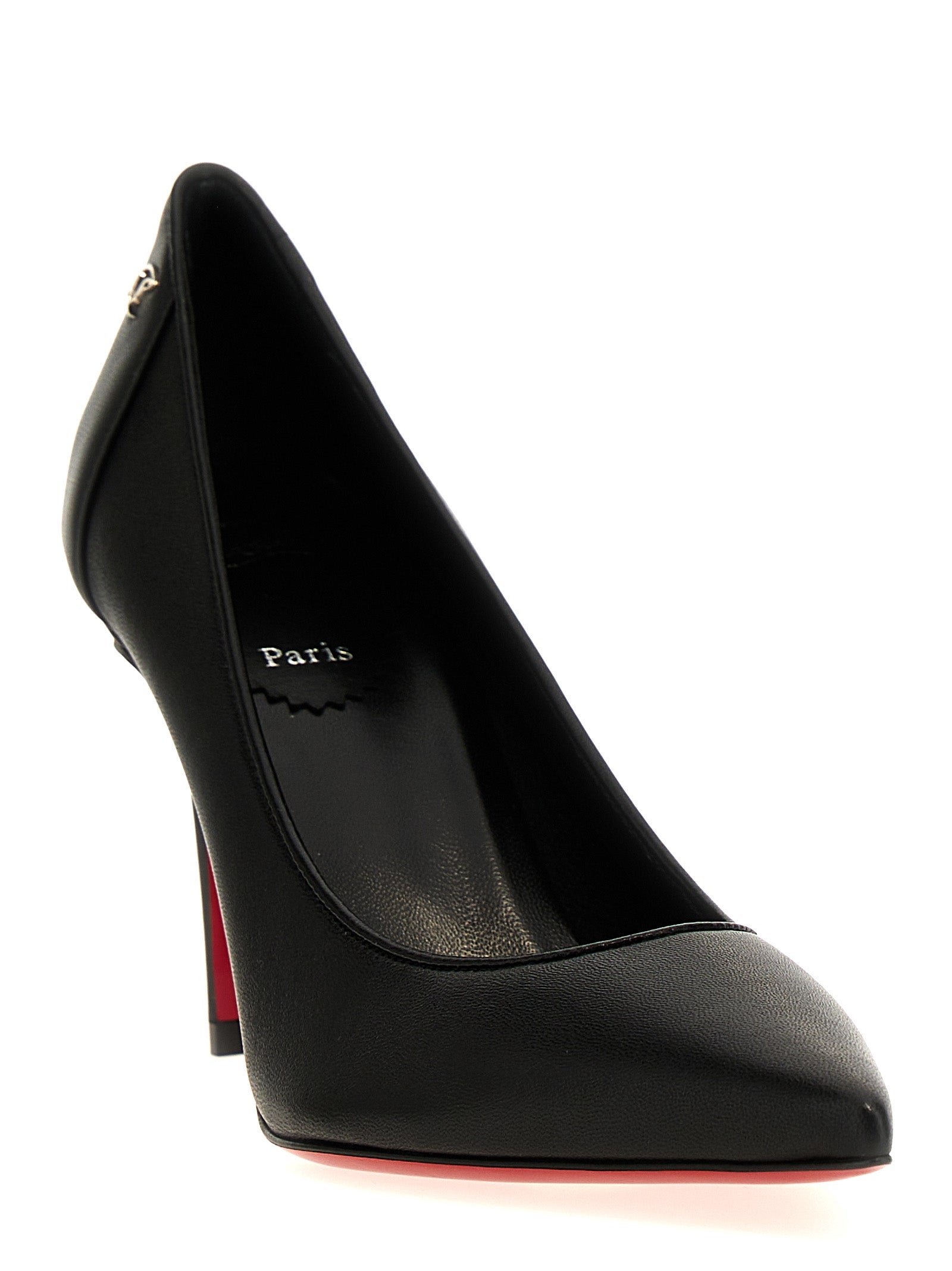 Christian Louboutin Schwarze Pumps aus Nappa-Leder / Kalbsleder mit hohem Absatz