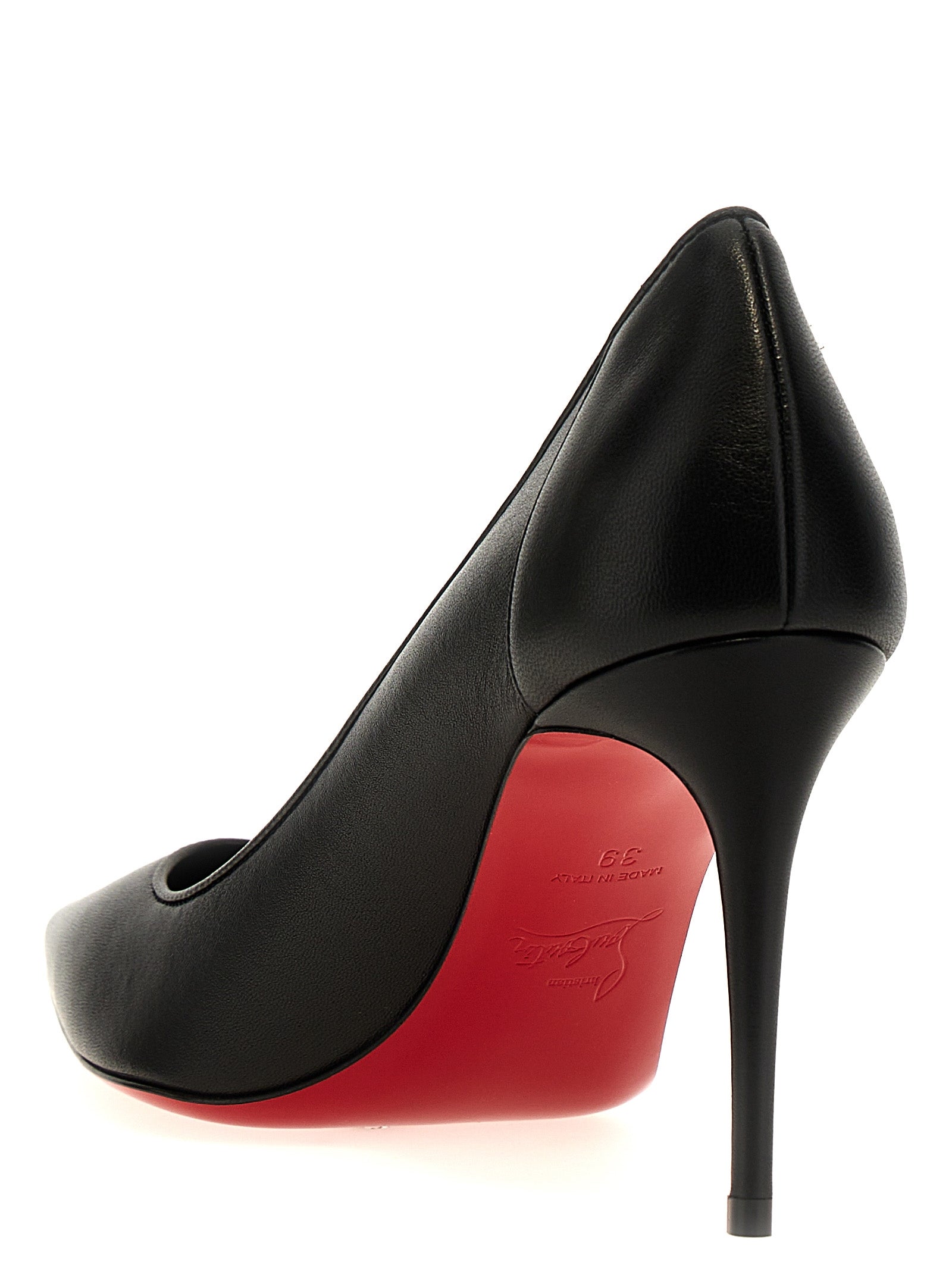 Christian Louboutin Schwarze Pumps aus Nappa-Leder / Kalbsleder mit hohem Absatz