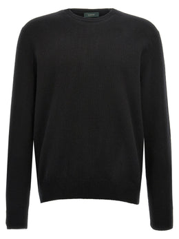 ZANONE Schwarzer Cardigan aus Schurwolle