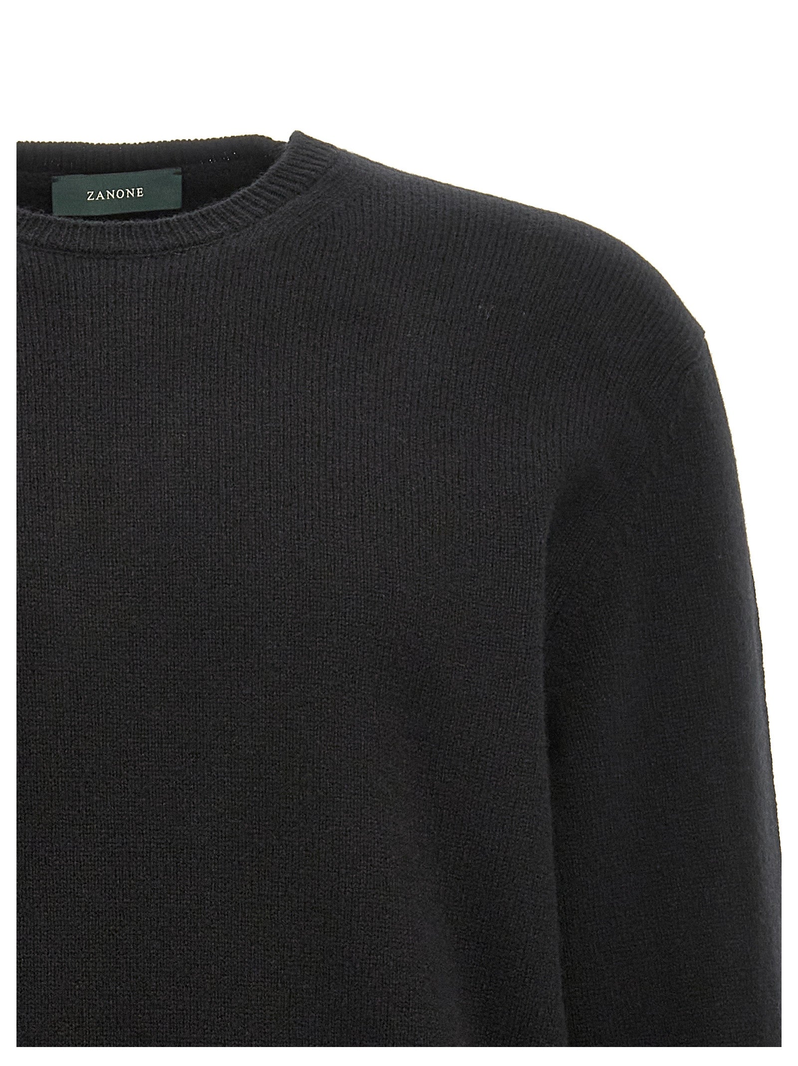 ZANONE Schwarzer Cardigan aus Schurwolle