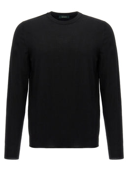 ZANONE Schwarzer Cardigan aus Schurwolle