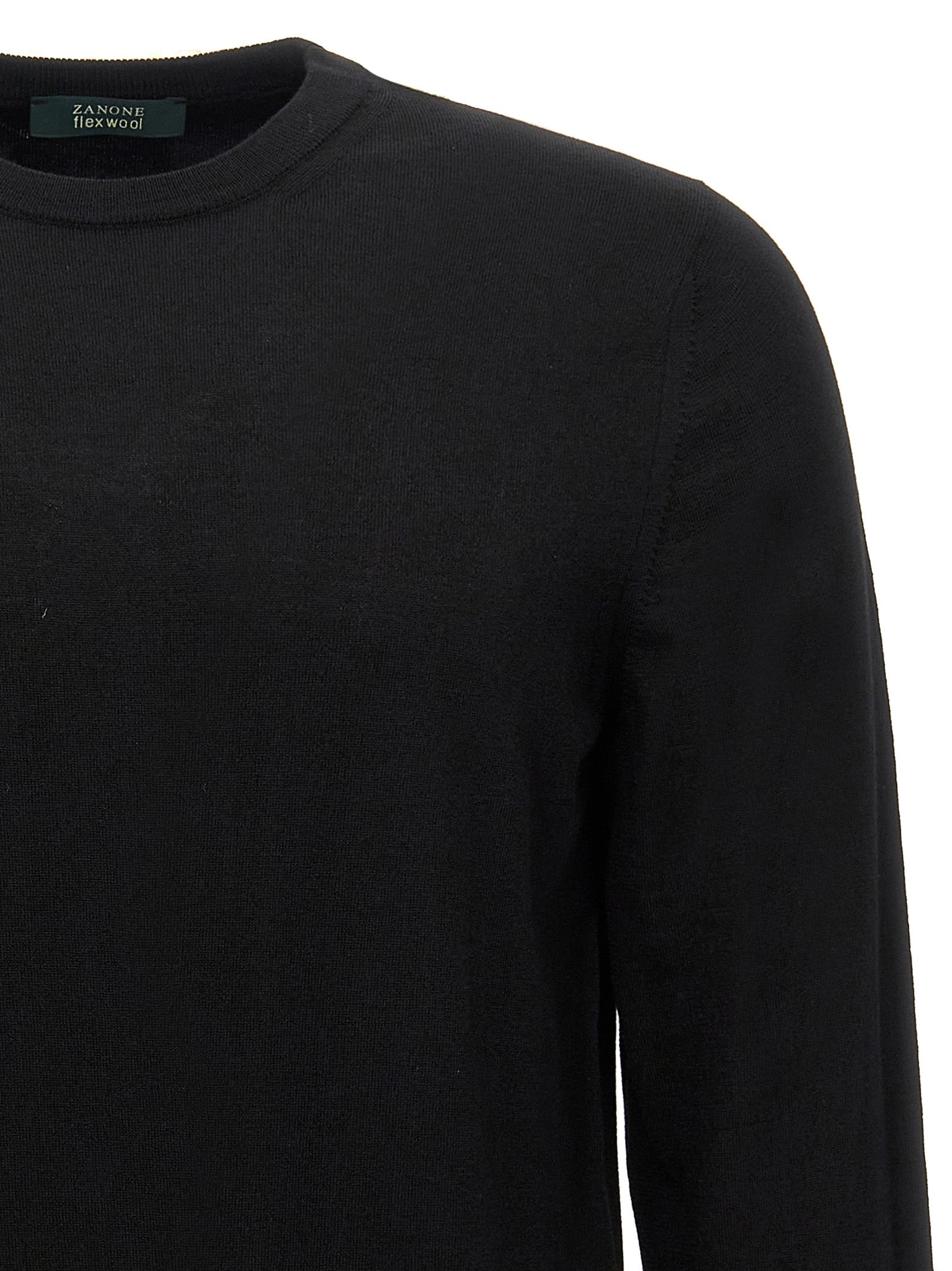 ZANONE Schwarzer Cardigan aus Schurwolle