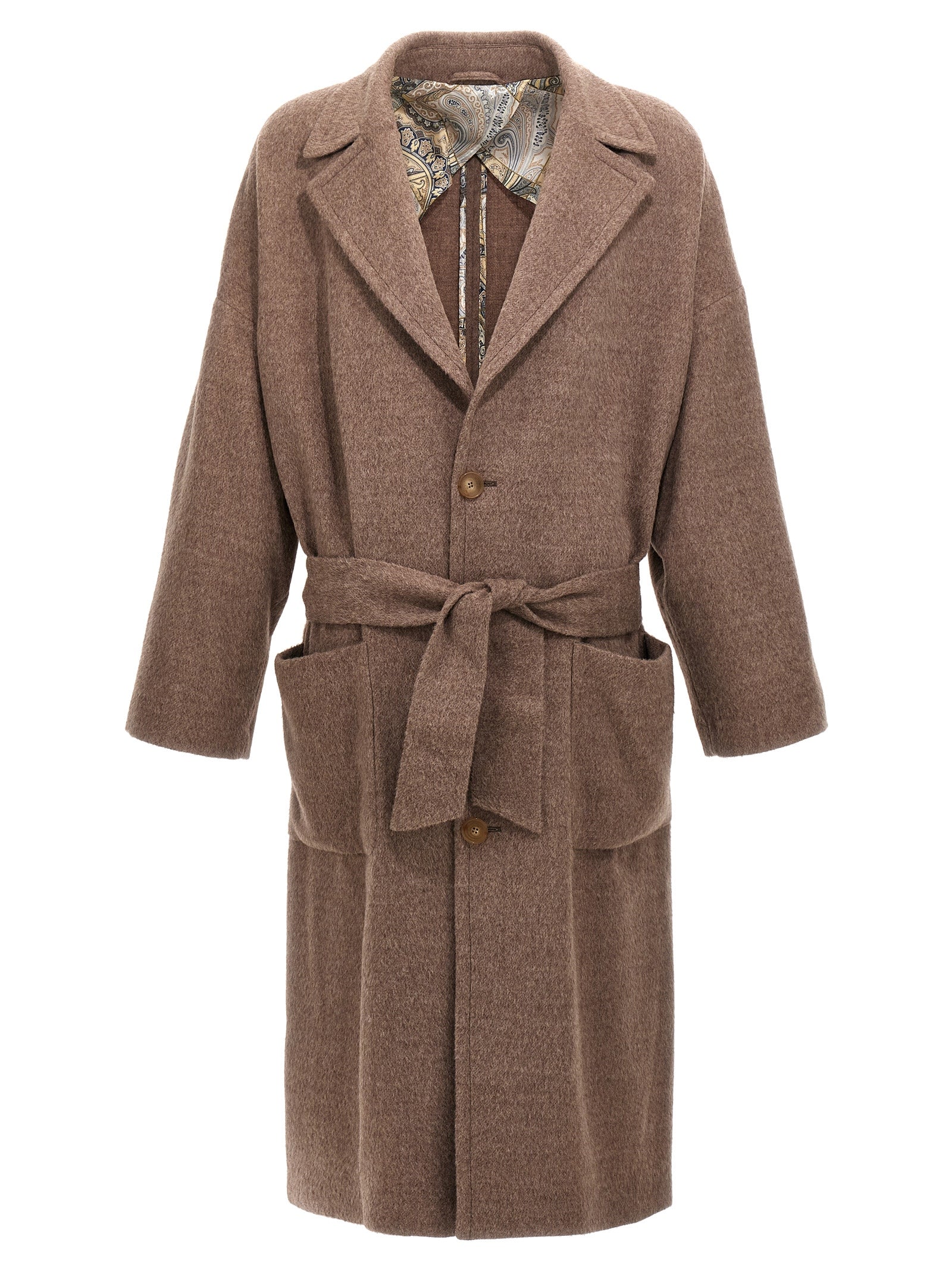 Etro Beiger Wollmantel