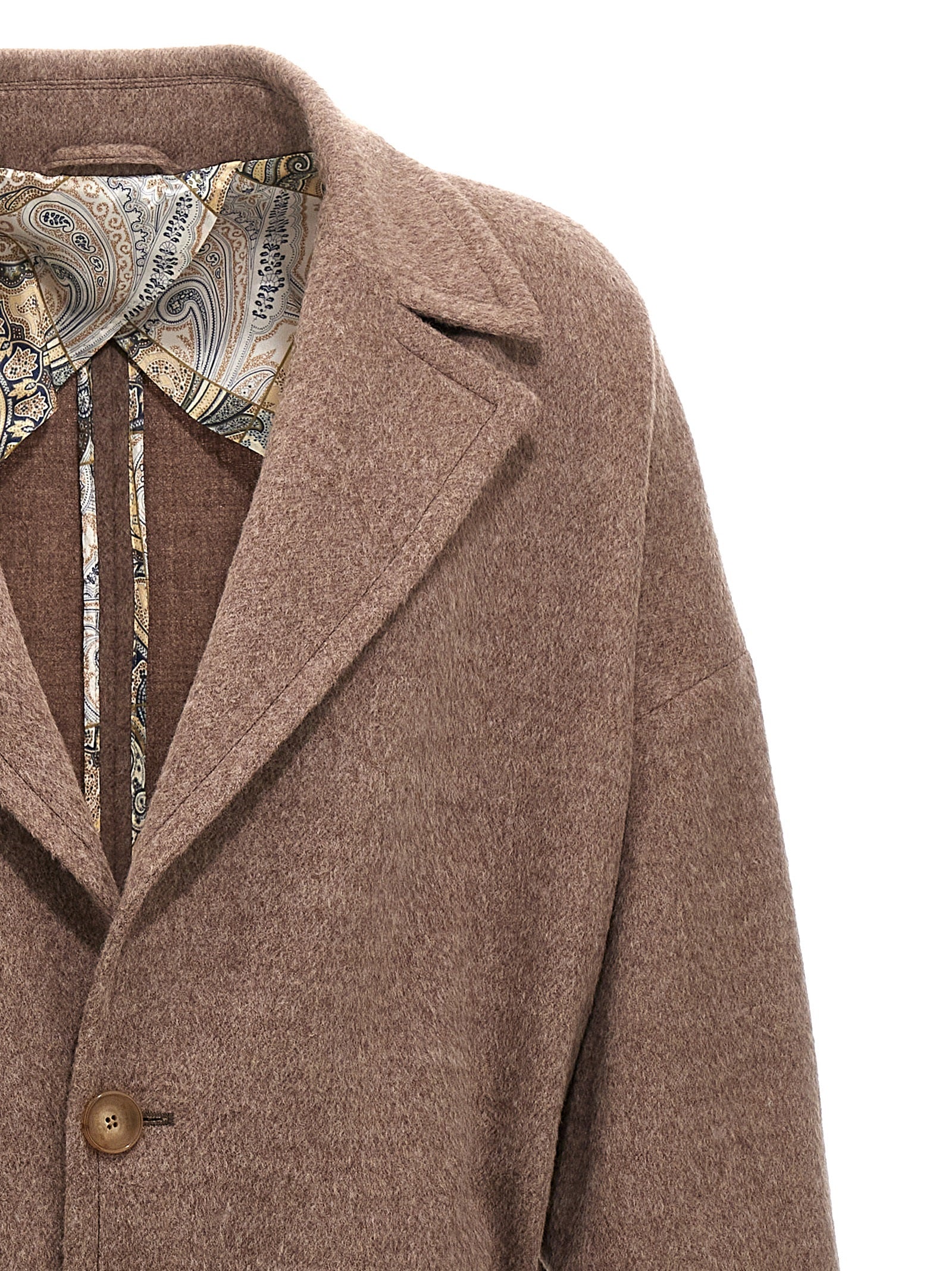 Etro Beiger Wollmantel