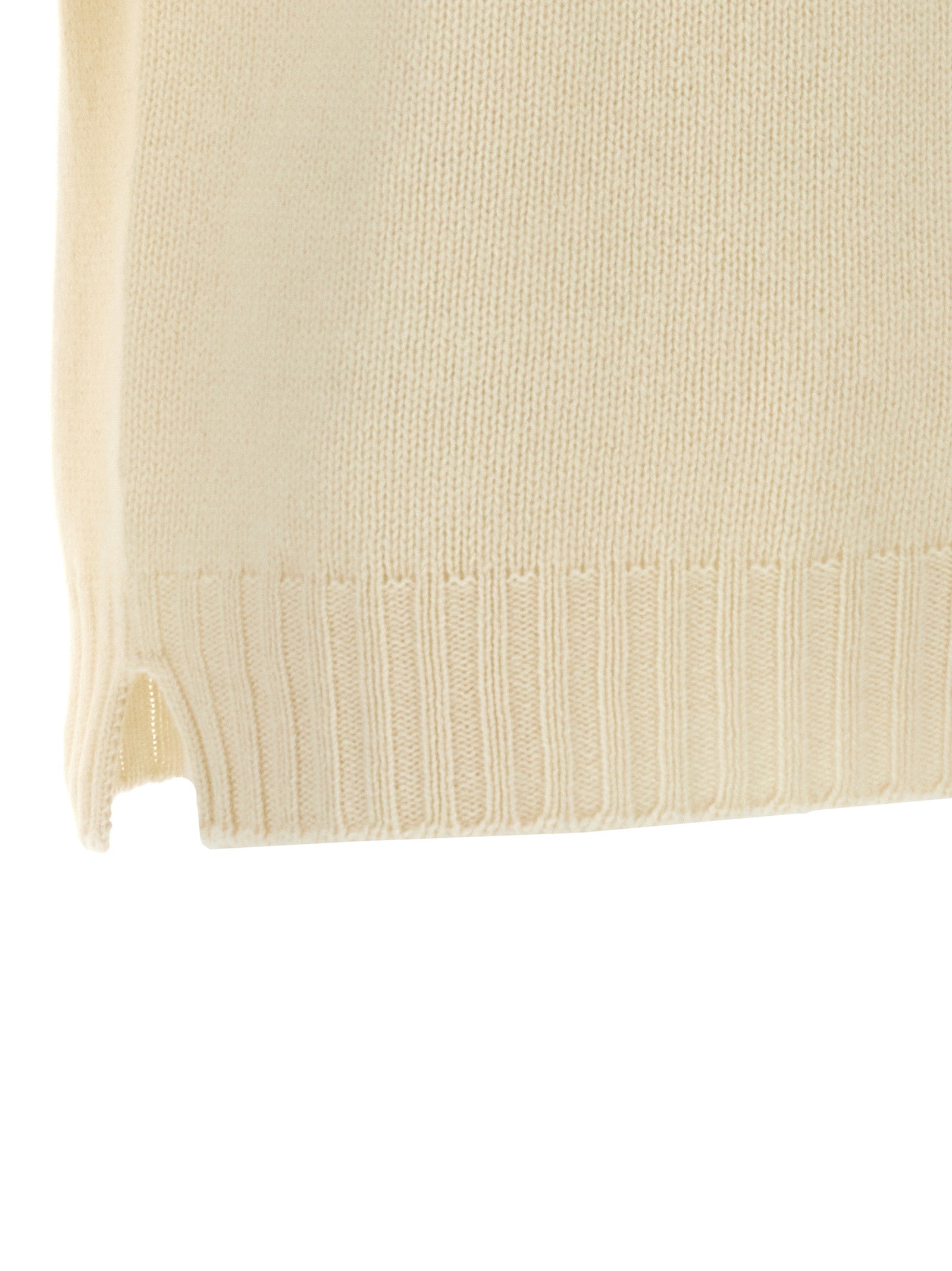 MA'RY'YA Weiße Wollstrickjacke