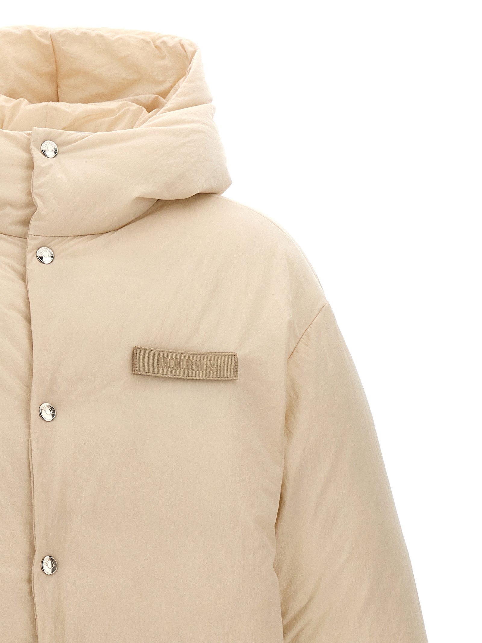 Jacquemus Weiße Polyamid-Jacke in voller Länge