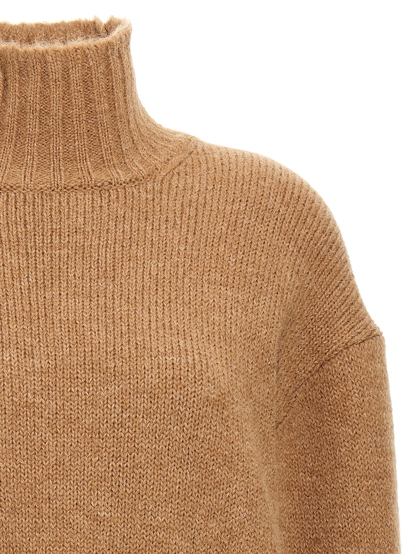 Jil Sander Beige Wollstrickjacke