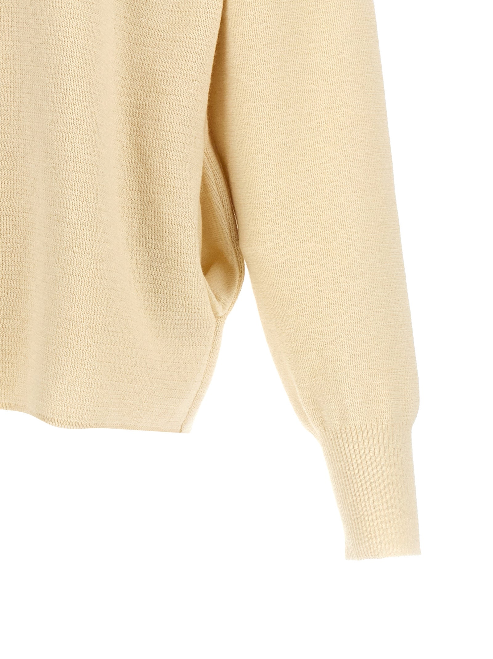 MA'RY'YA Cardigan aus weißer Merinowolle