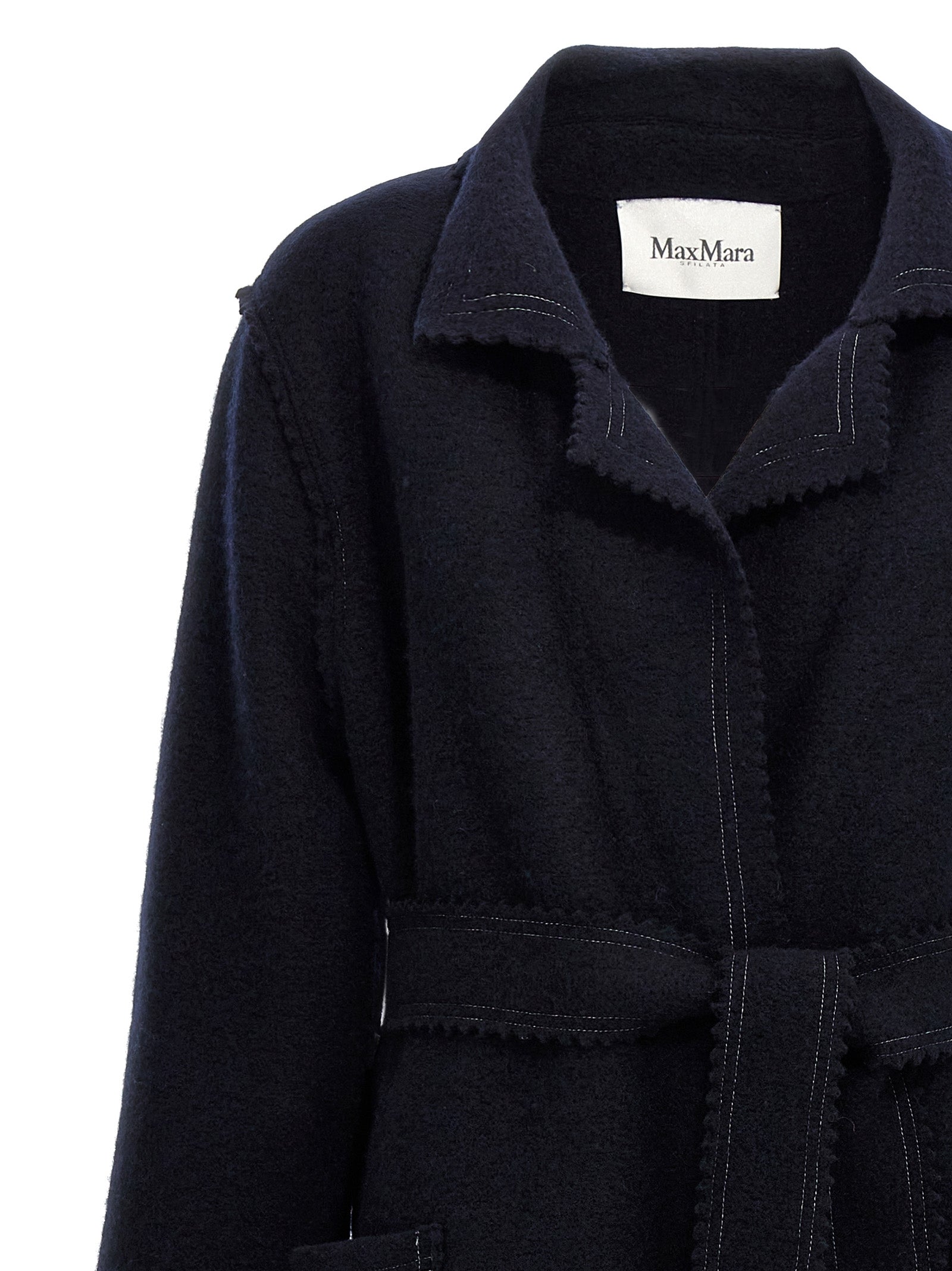 Max Mara Blauer Wollmantel