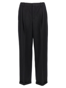 Saint Laurent Schwarze Wollhose