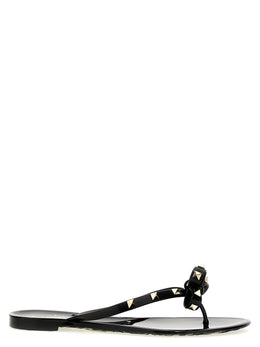 Valentino Garavani Schwarze PVC-Slipper