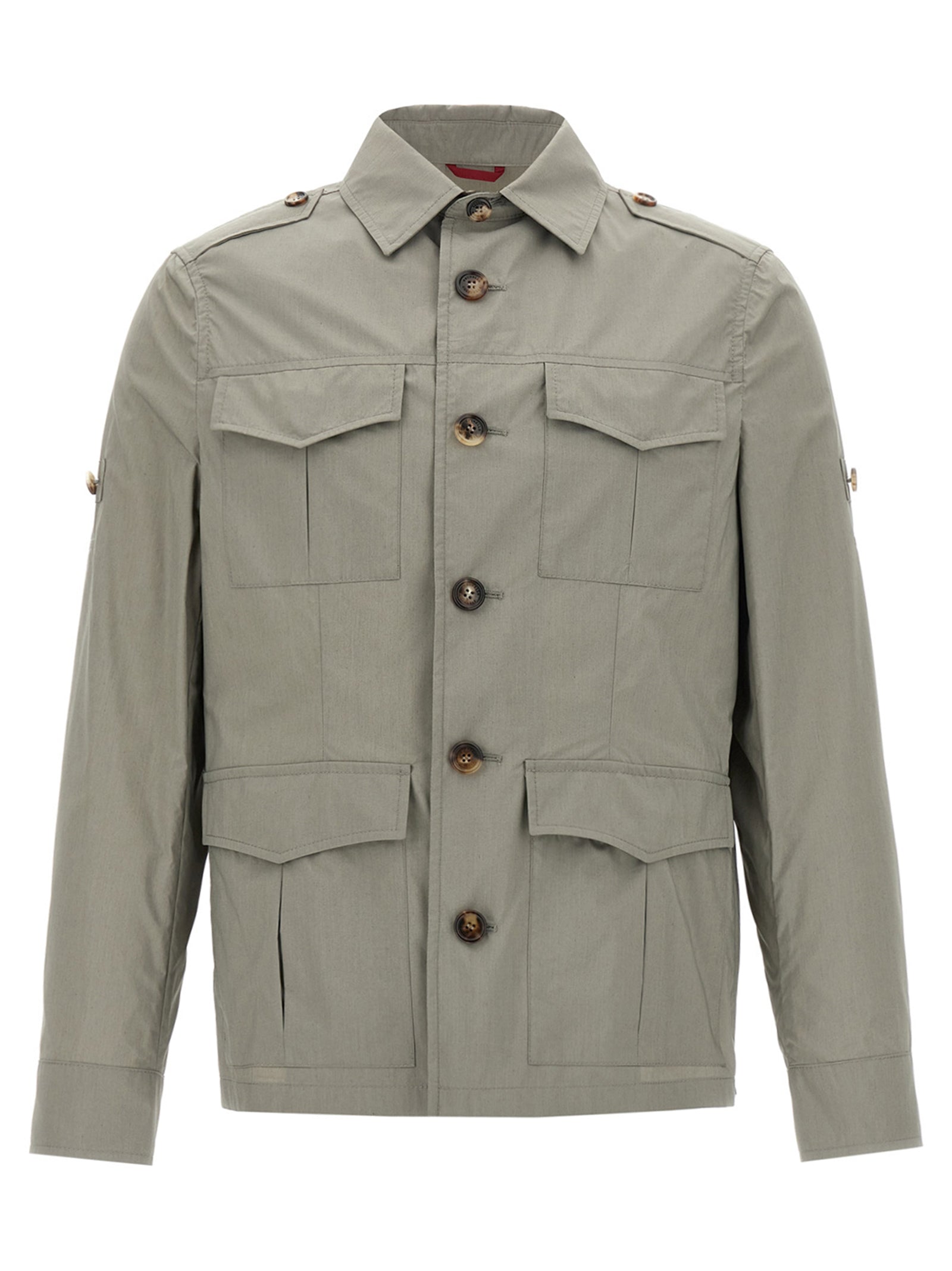Brunello Cucinelli Zweifarbige Baumwoll-Shell-Jacke