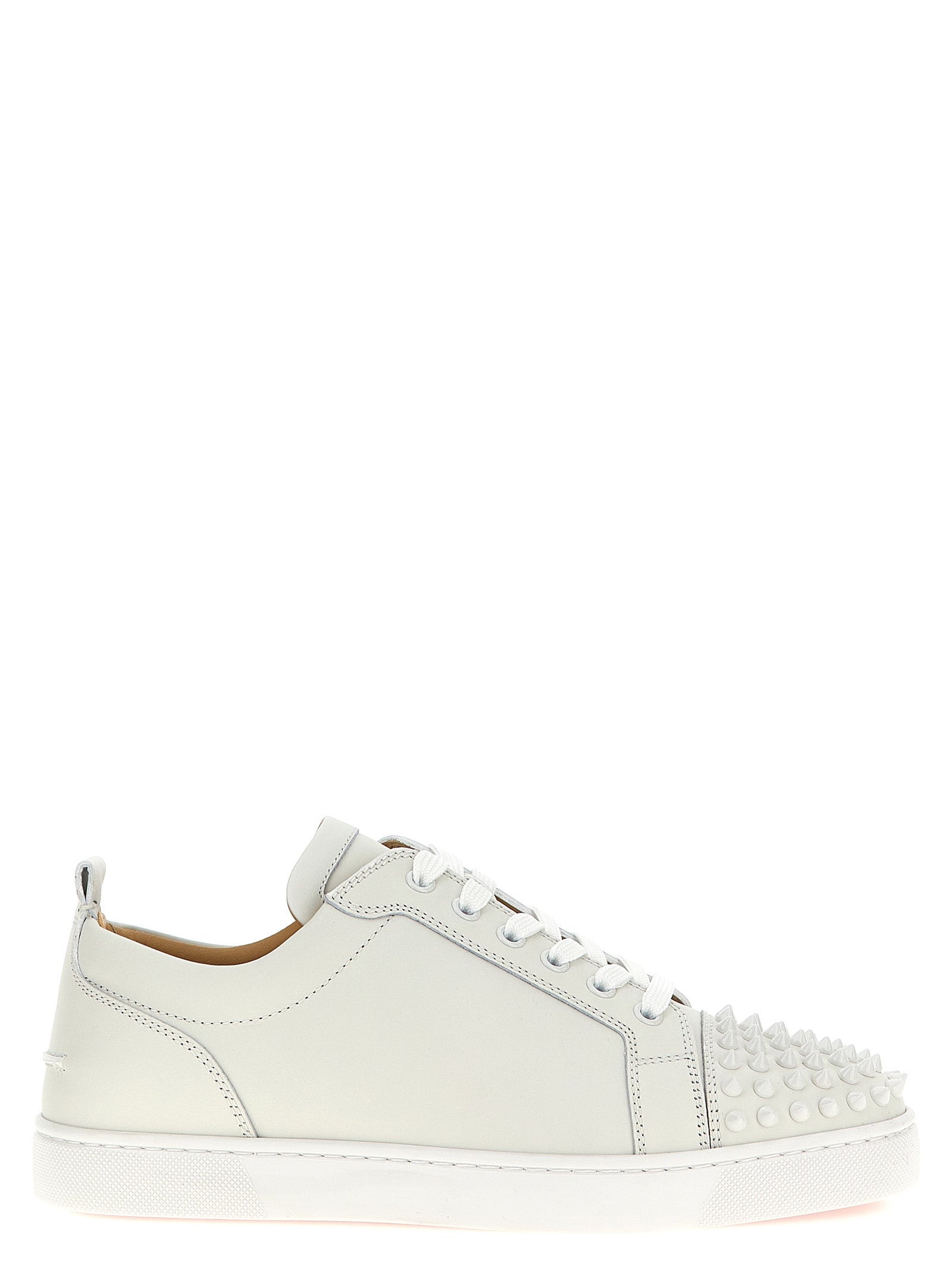 Christian Louboutin Weiße Kalbsleder Low-Top-Sneaker