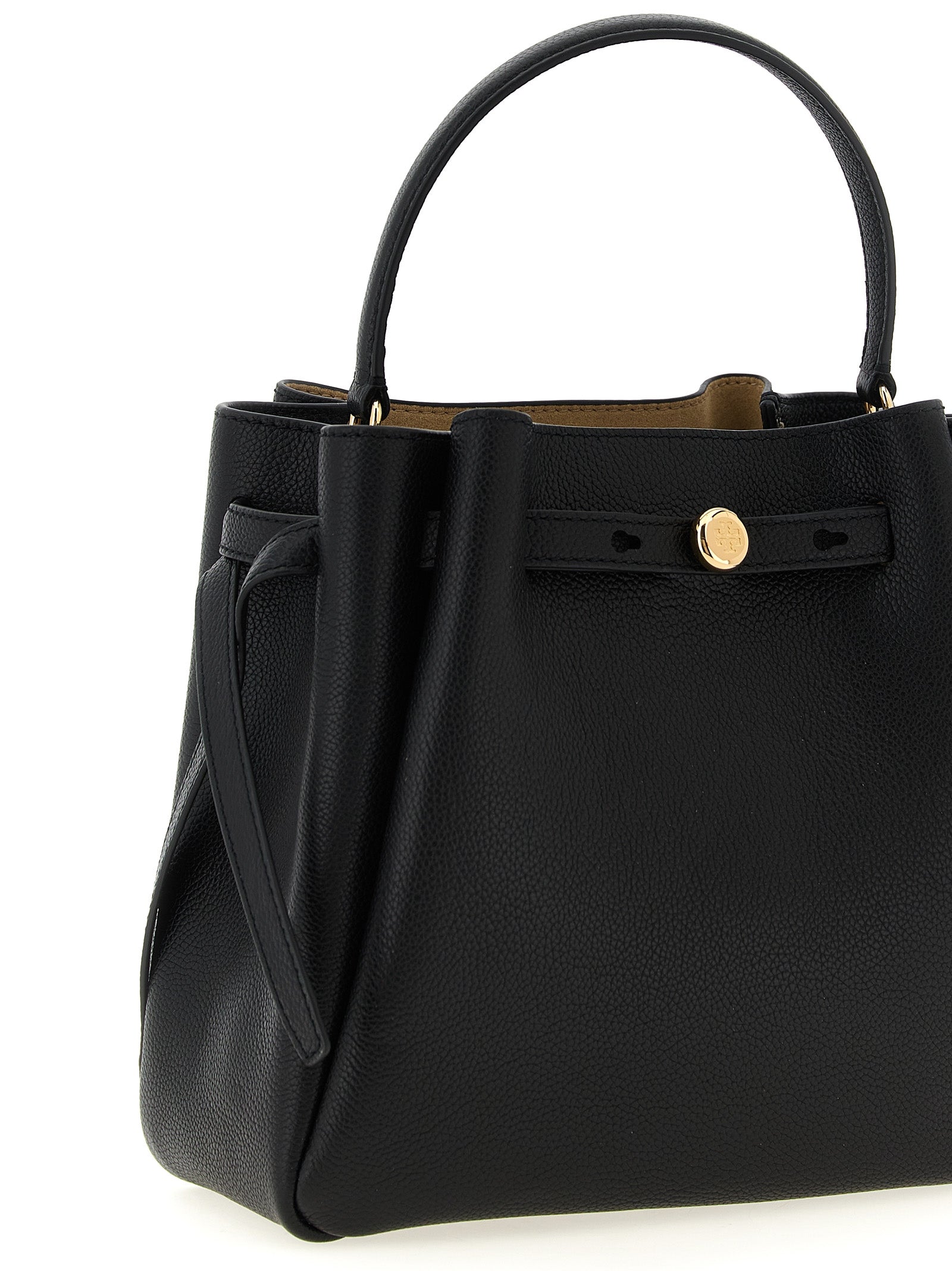 Tory Burch Schwarze Kalbsleder-Handtasche
