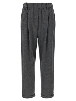 Brunello Cucinelli Graue Hose aus reiner Schurwolle