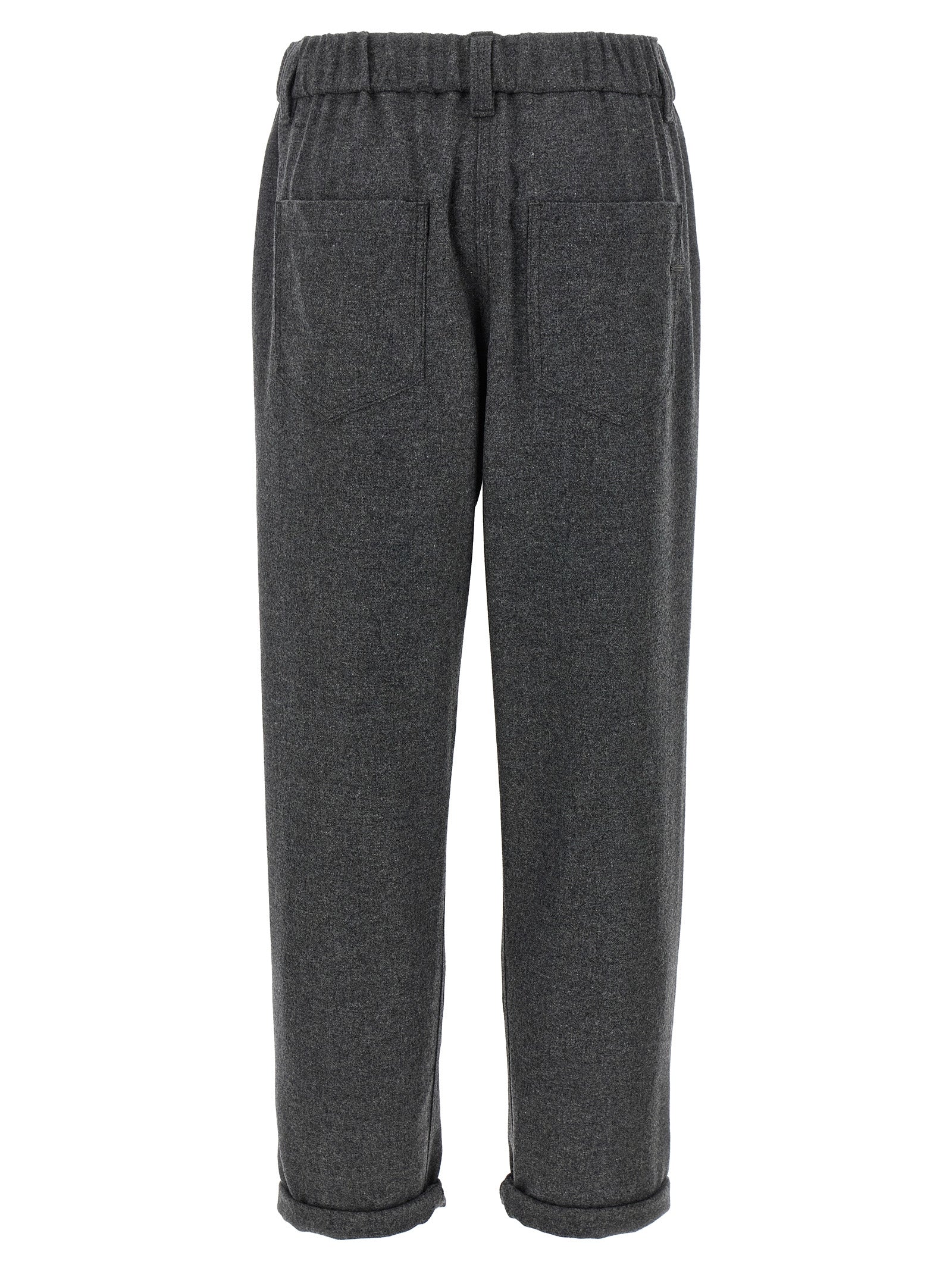 Brunello Cucinelli Graue Hose aus reiner Schurwolle
