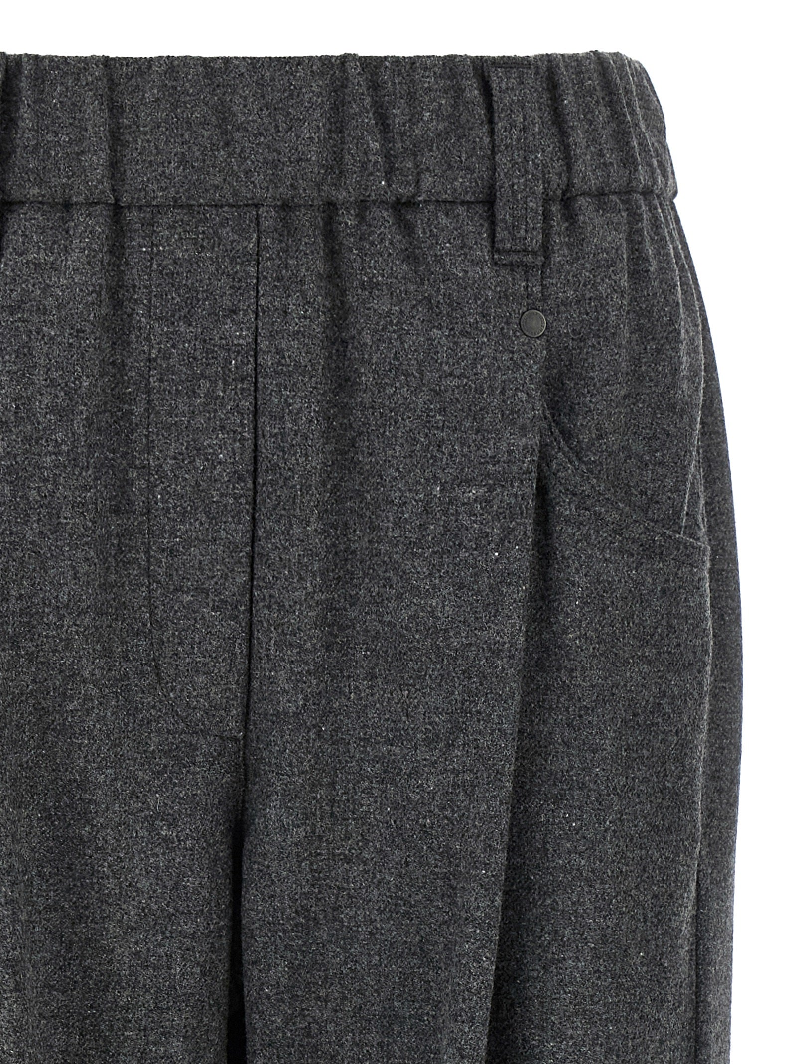 Brunello Cucinelli Graue Hose aus reiner Schurwolle