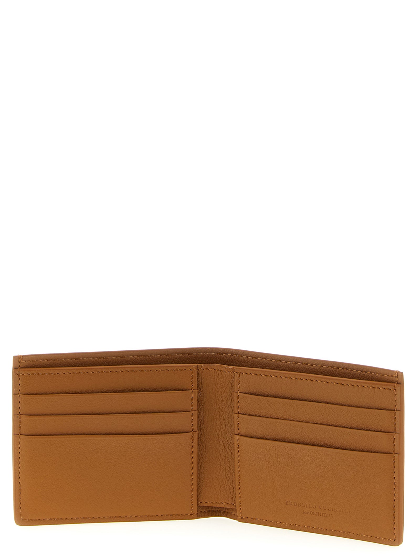 Brunello Cucinelli Braune Kalbsleder-Geldbörse
