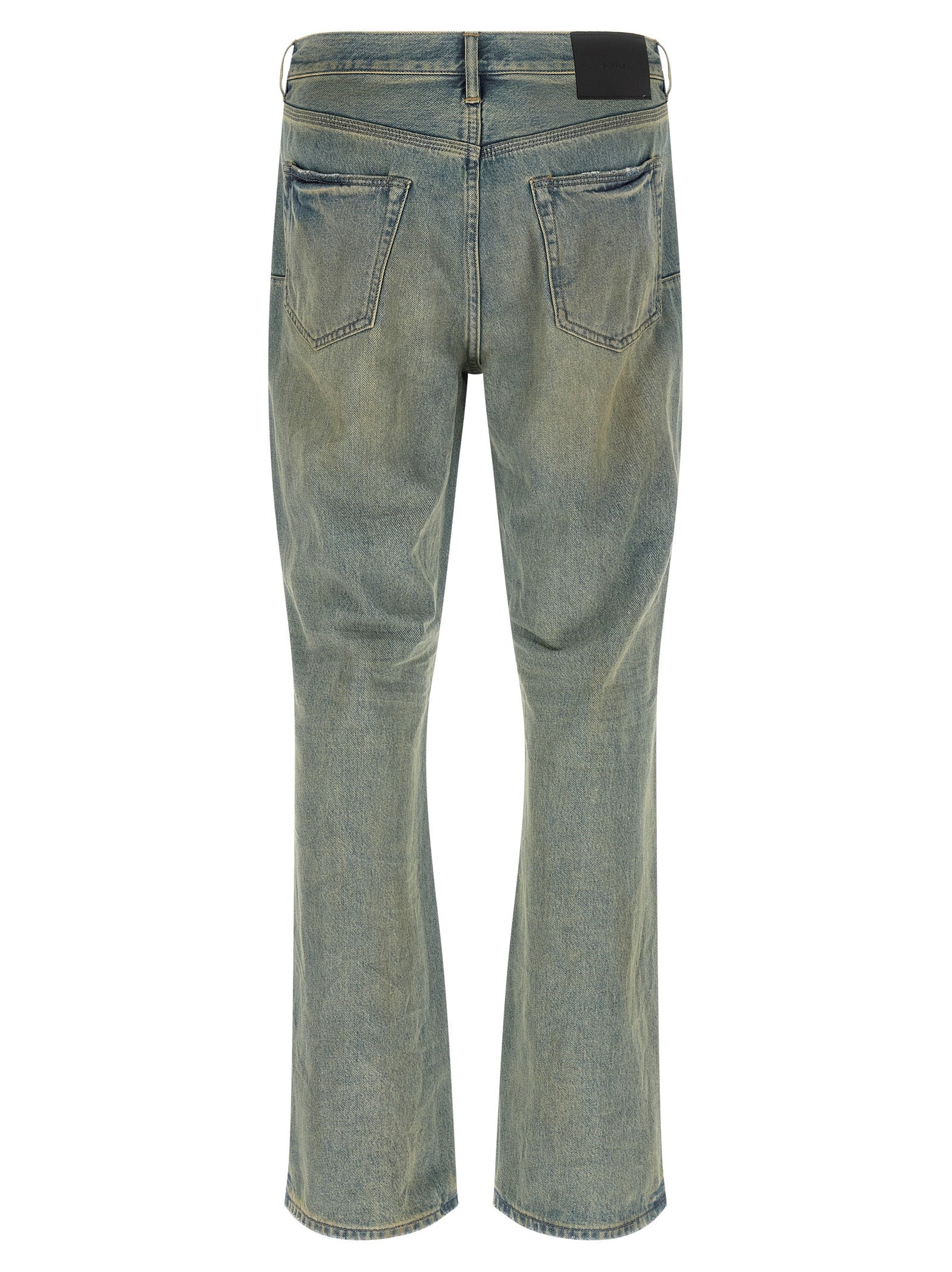 PURPLE Blaue Baumwoll-Jeans mit ausgestelltem Bein