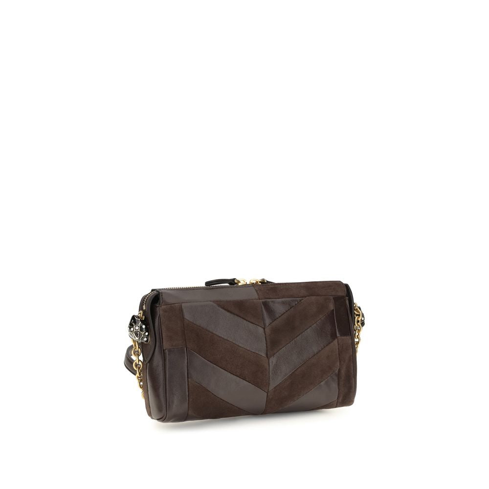 Valentino Garavani Braune Kalbsleder Bos Taurus Schultertasche