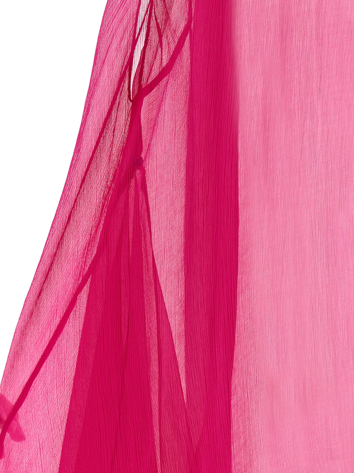 Dries Van Noten Fuchsia Seiden-Midikleid
