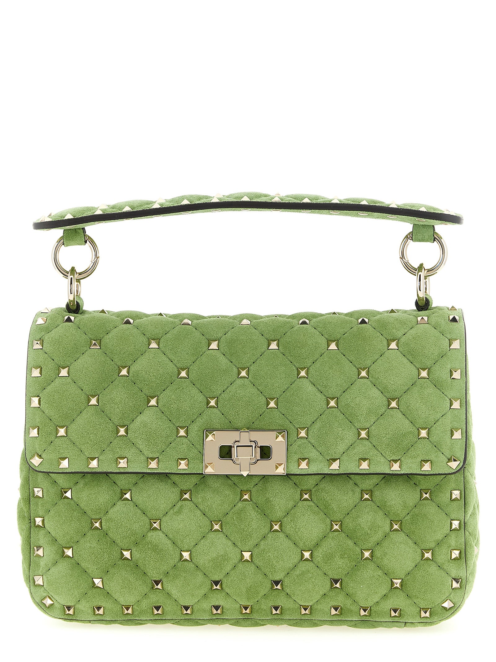 Valentino Garavani Zweifarbige Schultertasche aus Kalbsleder