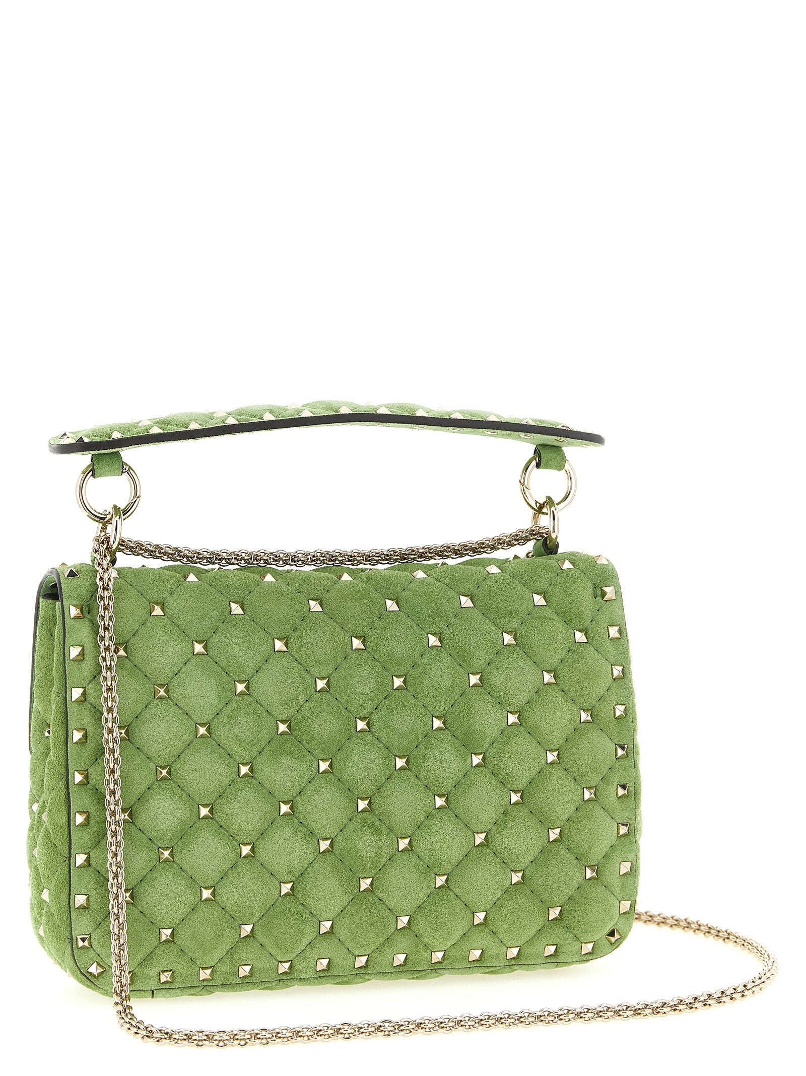 Valentino Garavani Zweifarbige Schultertasche aus Kalbsleder