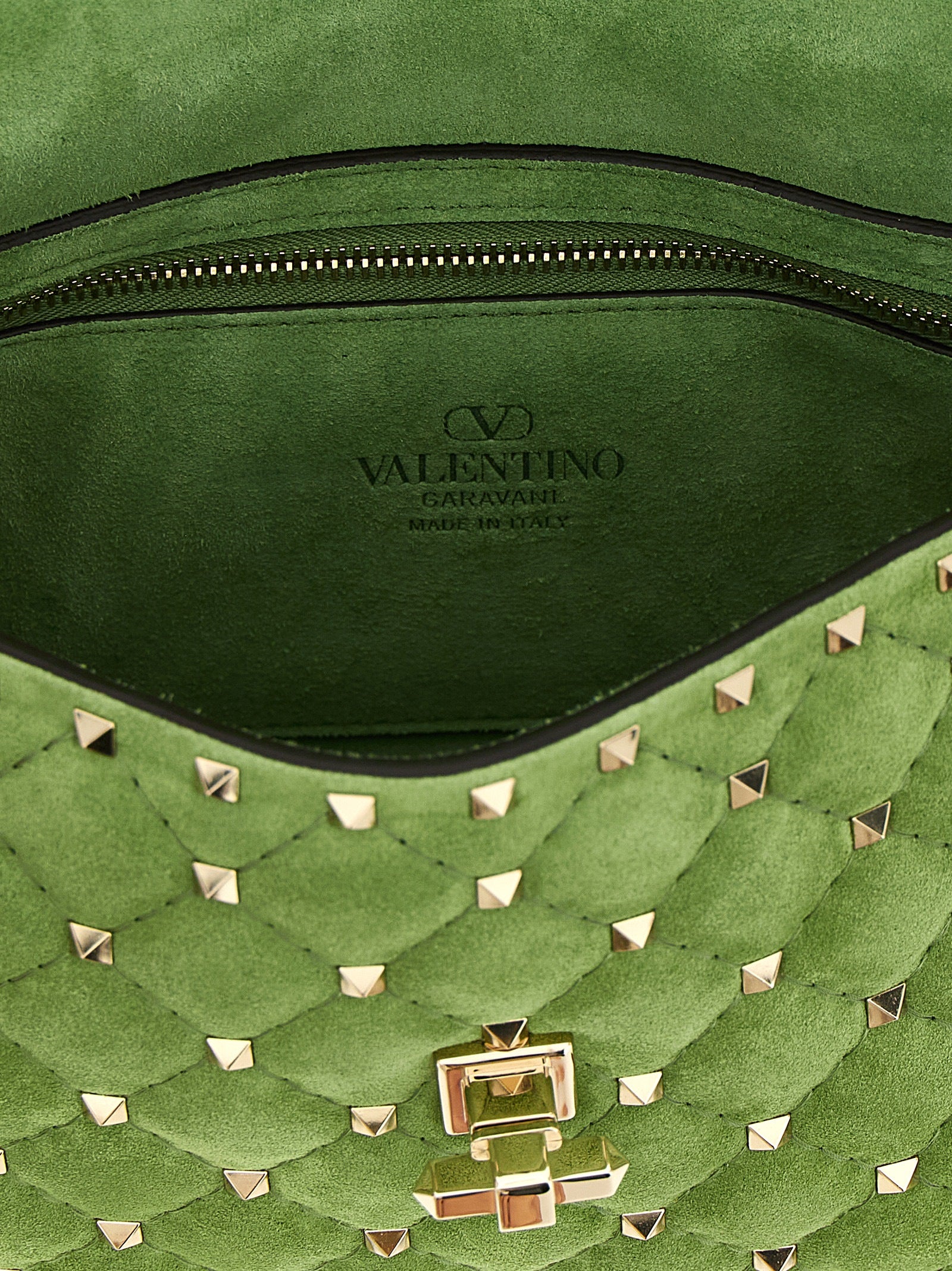 Valentino Garavani Zweifarbige Schultertasche aus Kalbsleder