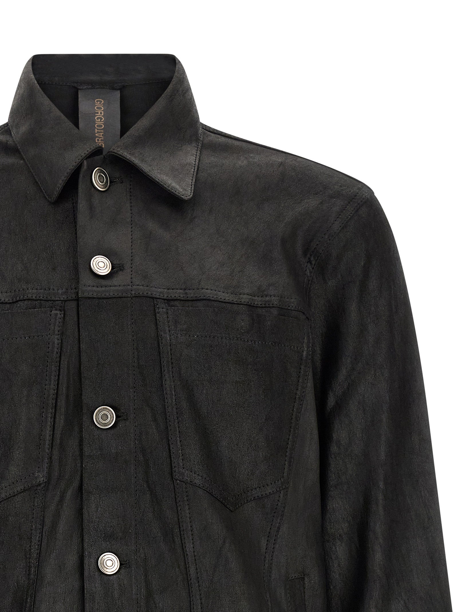 GIORGIO BRATO Schwarze Lammlederjacke