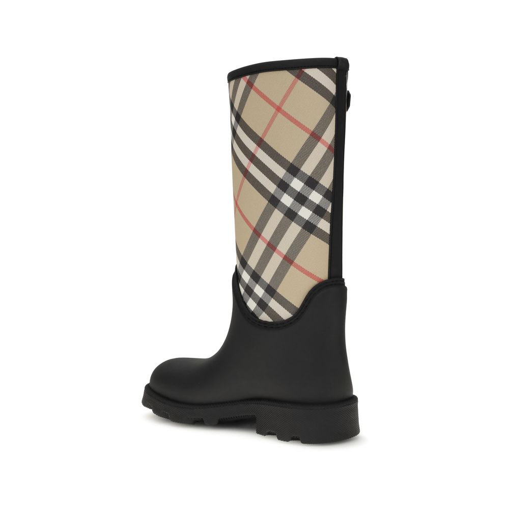 Burberry Schwarze Gummistiefel