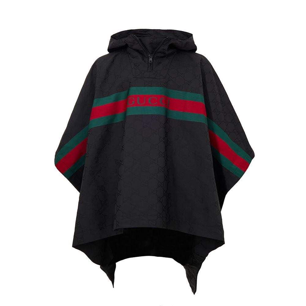 Gucci Schwarzer Trenchcoat aus Polyester