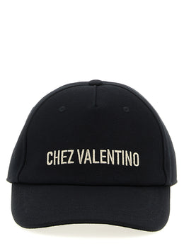 Valentino Garavani Schwarze Baumwollkappe (Baseball Cap)