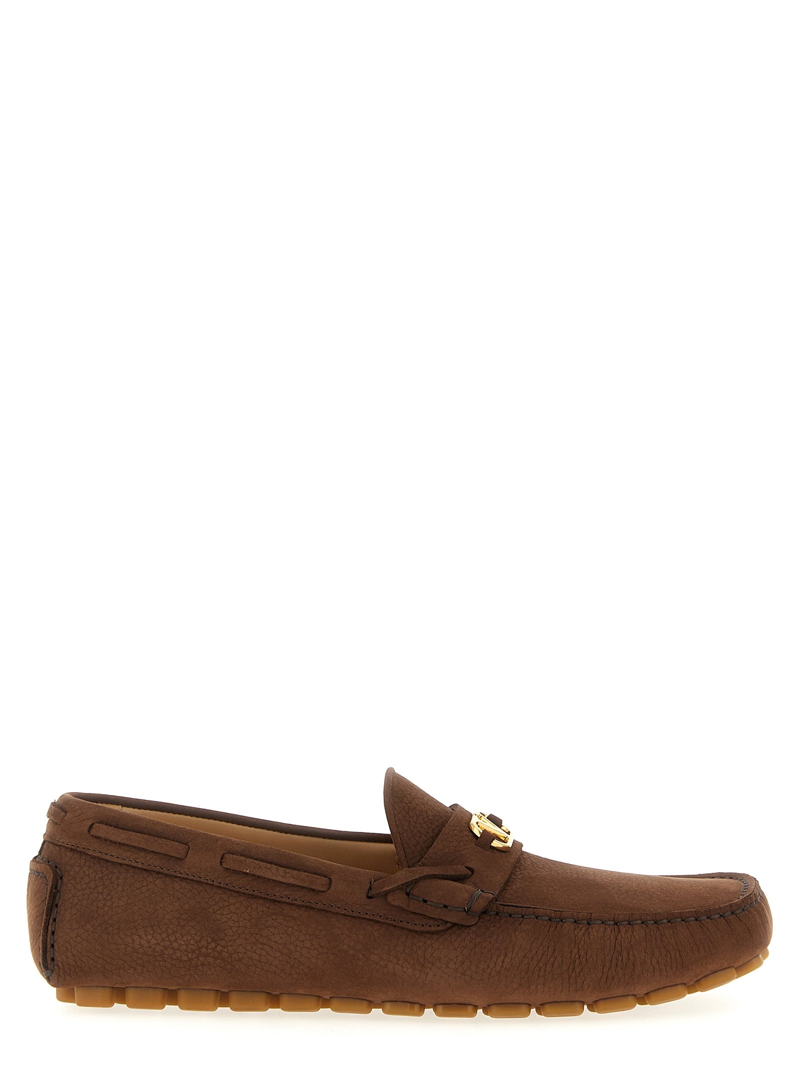 Valentino Garavani Braune Kalbsleder-Slipper