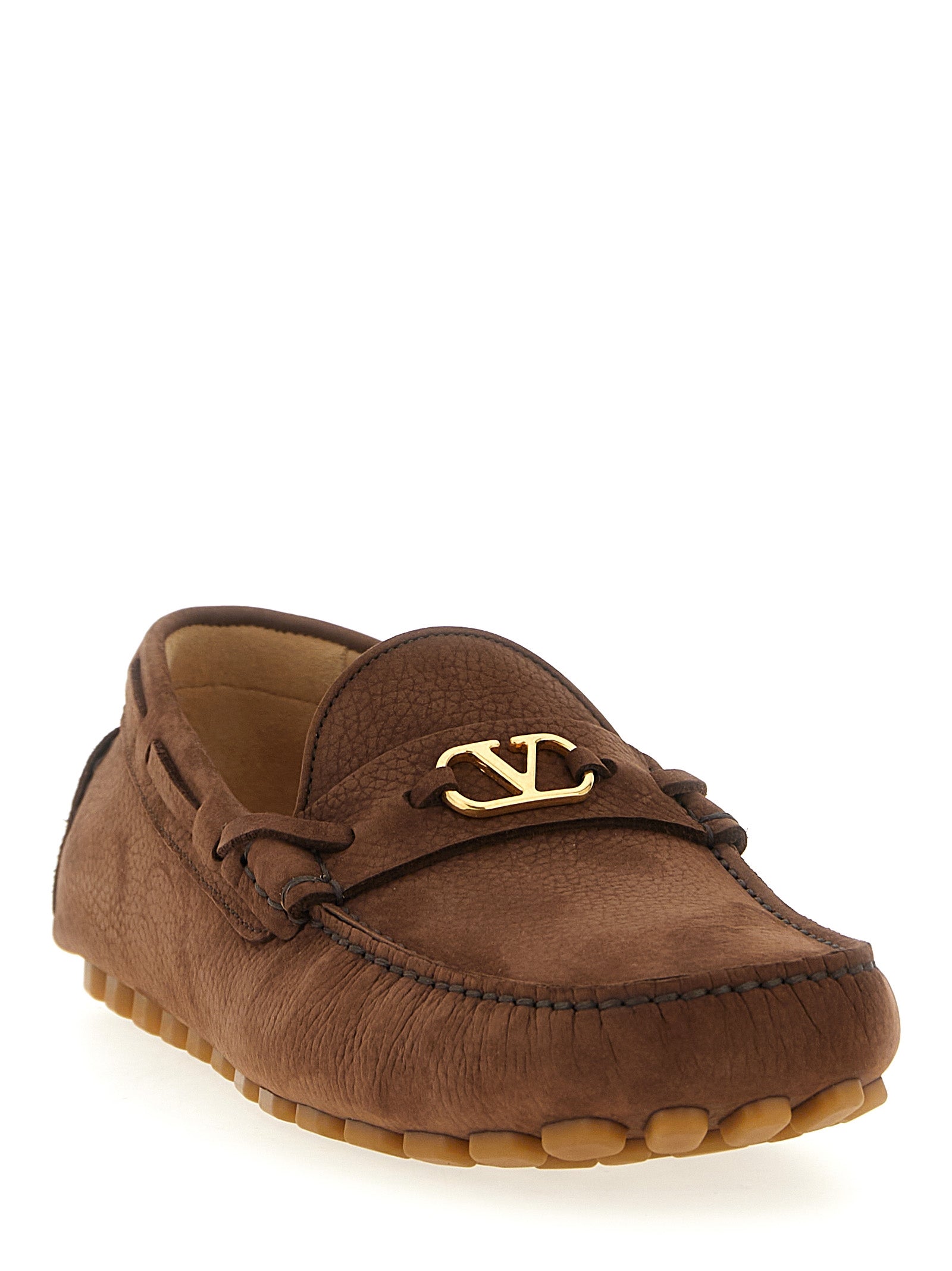 Valentino Garavani Braune Kalbsleder-Slipper