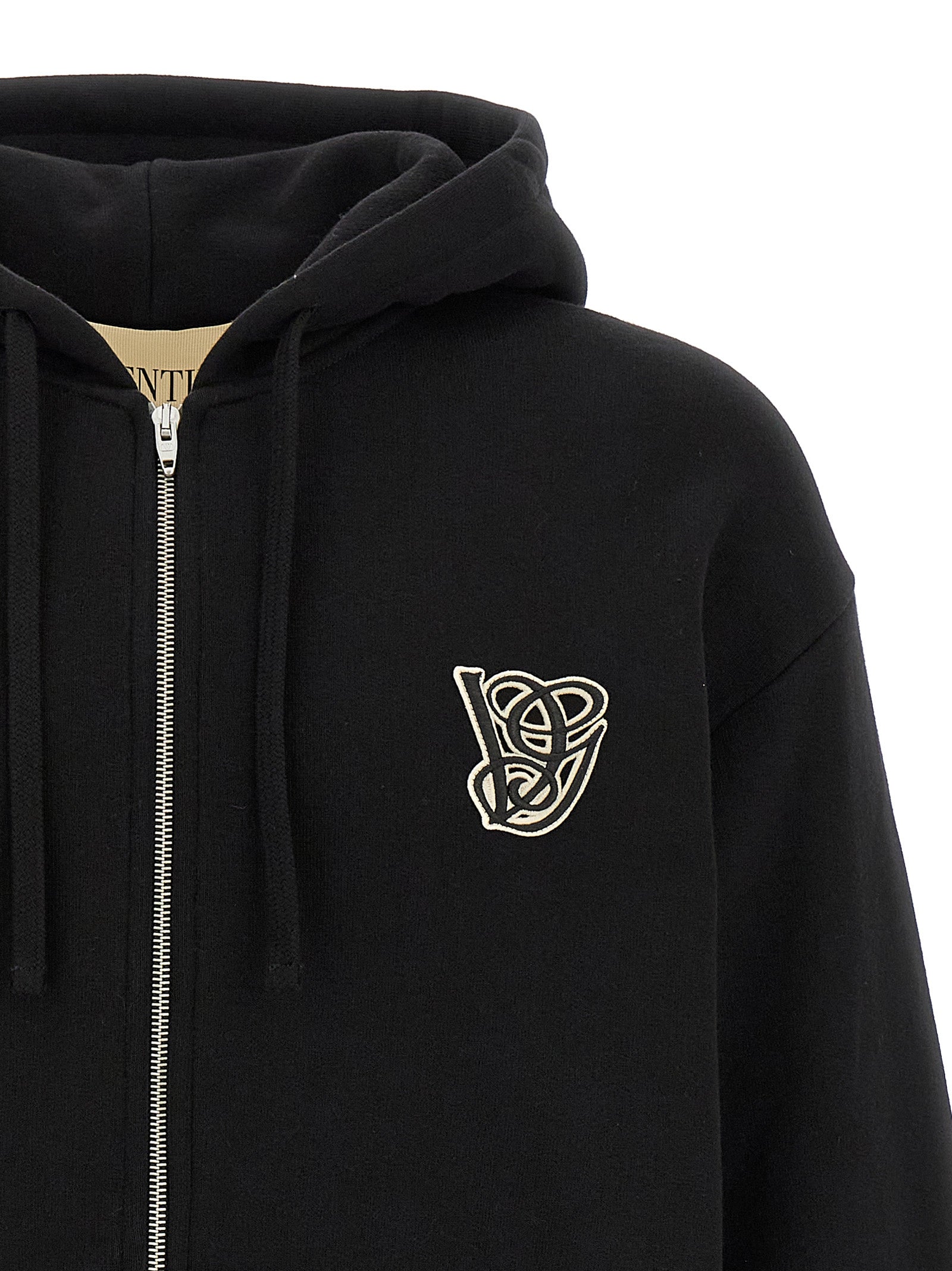 Valentino Garavani Schwarzer Baumwoll-Sweatshirt