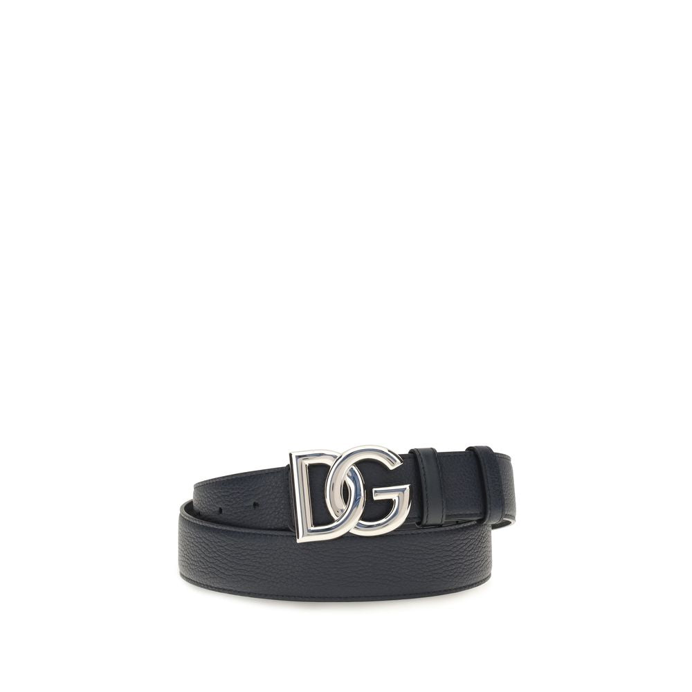 Dolce & Gabbana Schwarzer Kalbsleder Bos Taurus Regular Gürtel