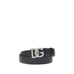 Dolce & Gabbana Schwarzer Kalbsleder Bos Taurus Regular Gürtel