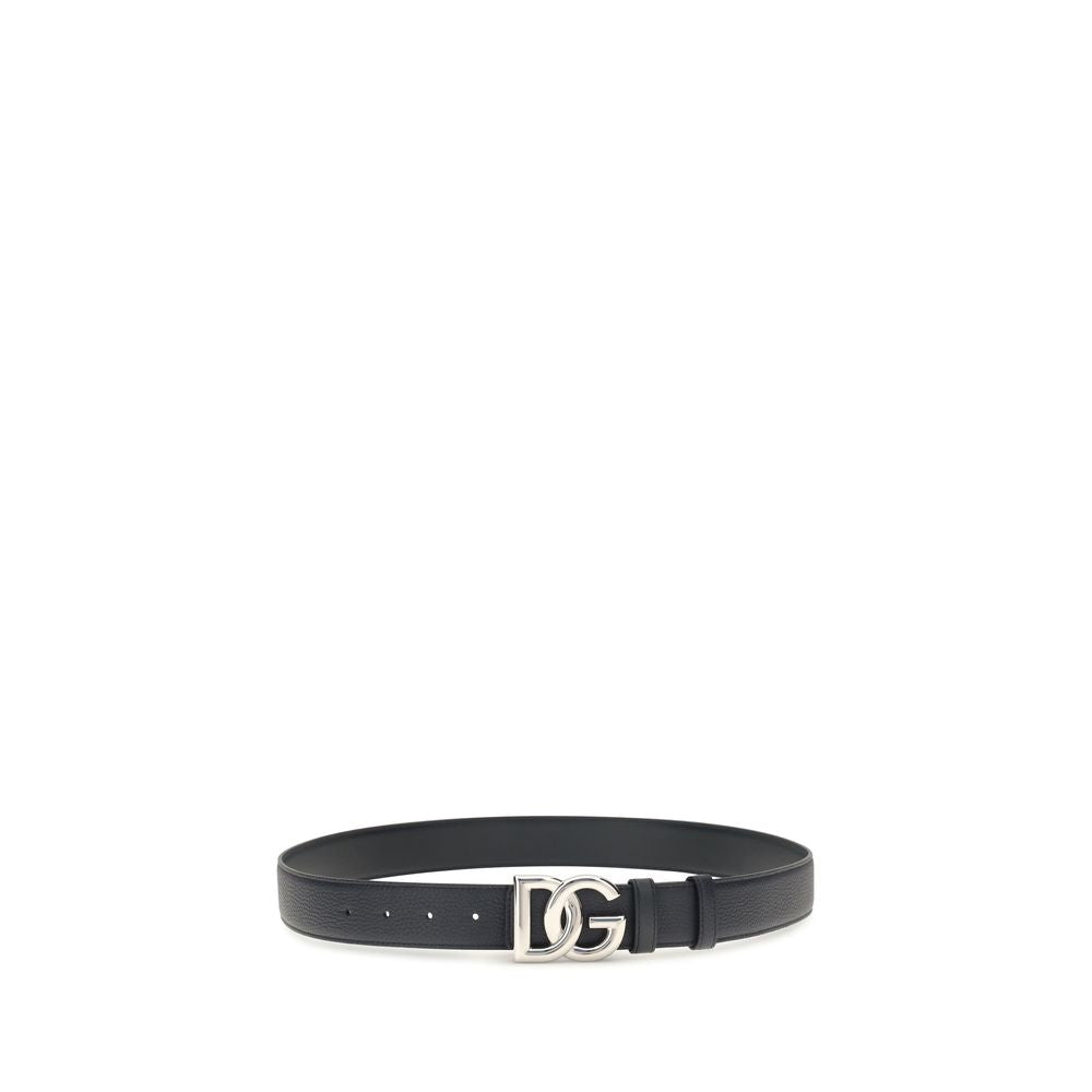 Dolce & Gabbana Schwarzer Kalbsleder Bos Taurus Regular Gürtel