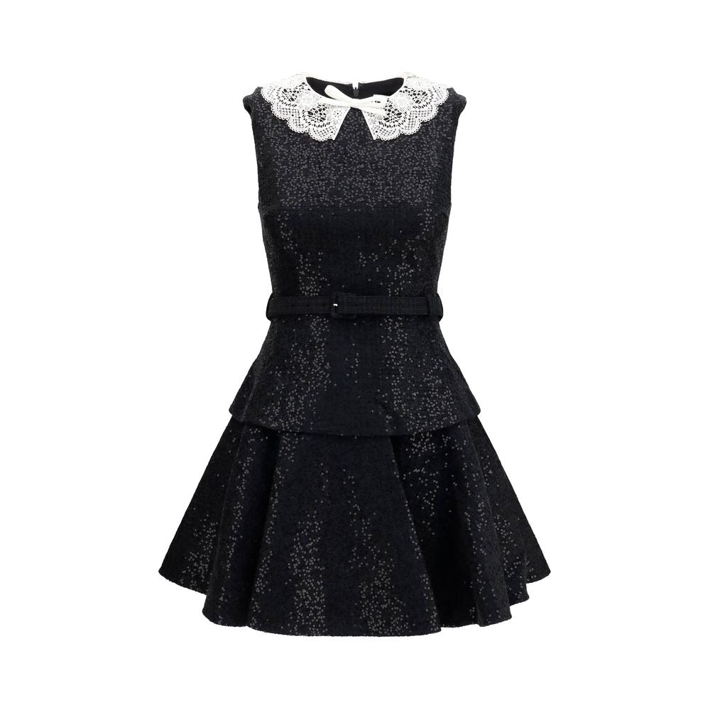 Self-Portrait Schwarzes Freizeitkleid aus Polyester
