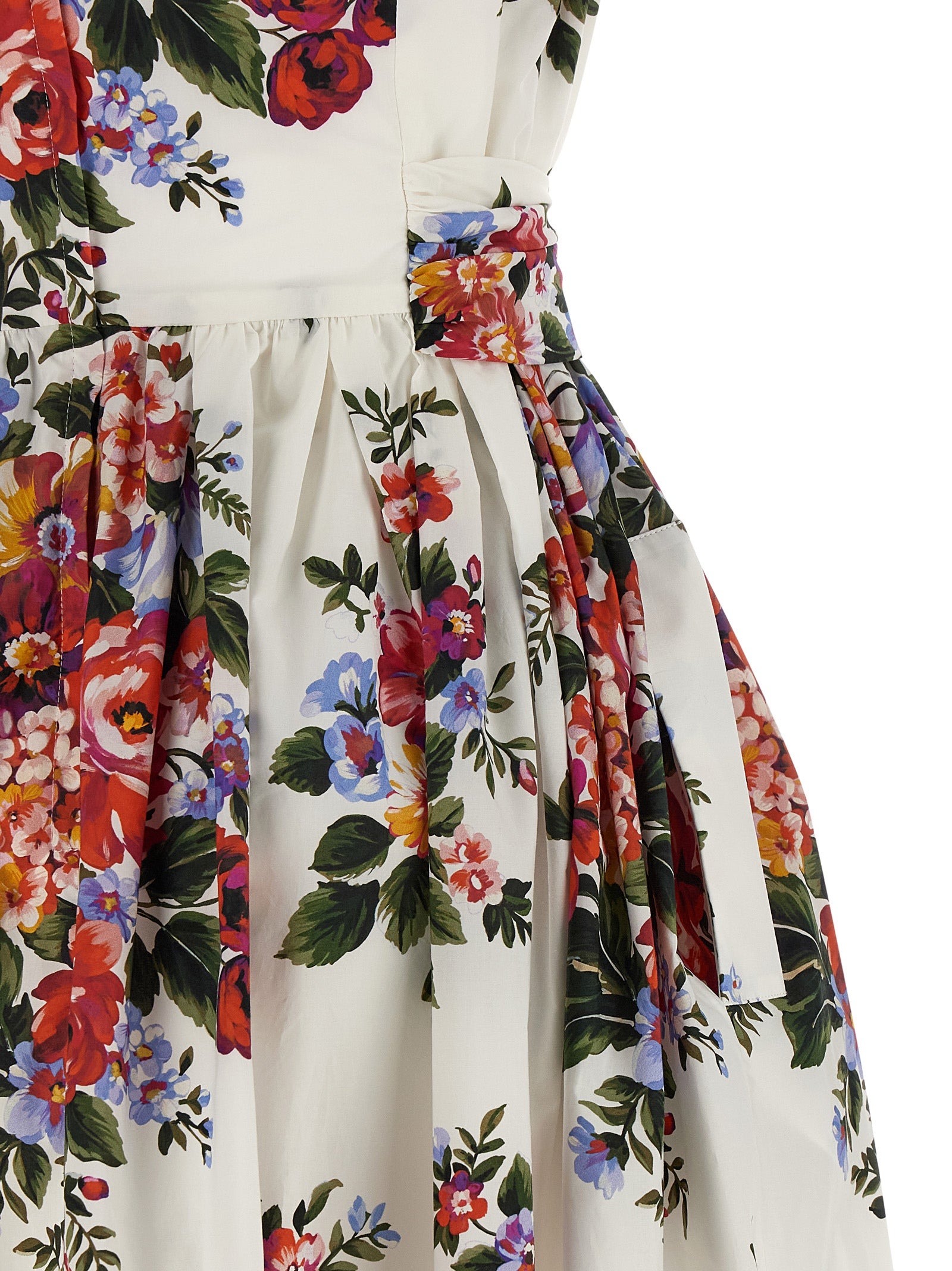Dolce & Gabbana Weißes Baumwoll-Midikleid