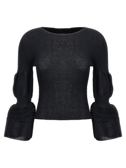 Issey Miyake Schwarzer Polyester-Sweatshirt