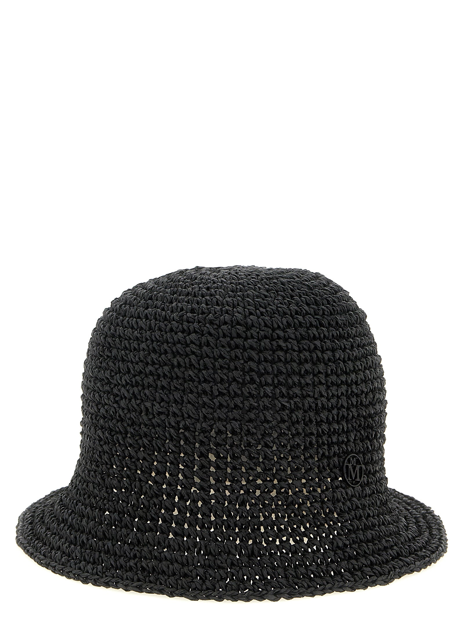 Maison Michel Schwarzer Papier-Bucket-Hat